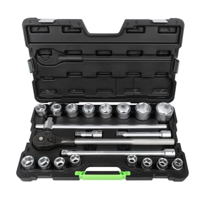 VALIGETTA DI UTENSILI CON 21 PEZZI ESAGONALI DA 3/4" JBM